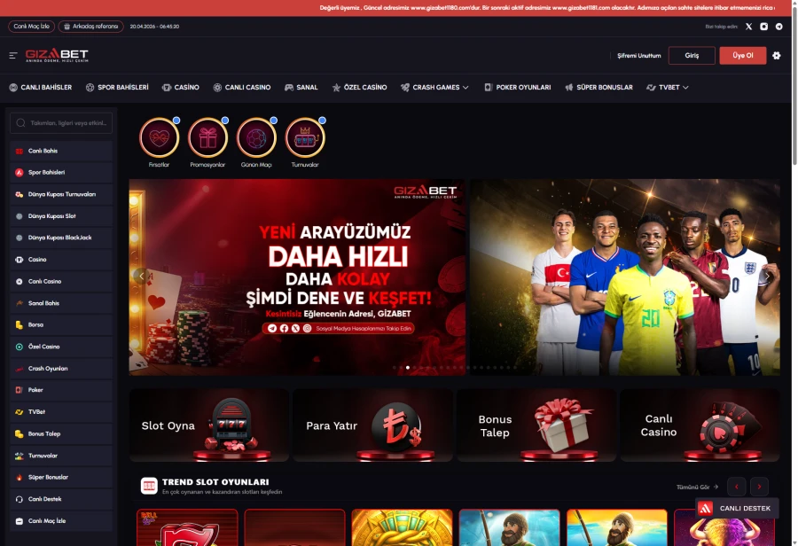 Gizabet ekran görüntüsü