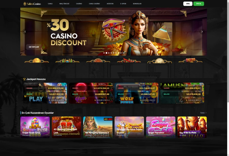 Sahra Casino ekran görüntüsü